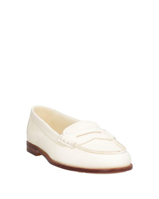 Church's White Ivory Loafers Leather