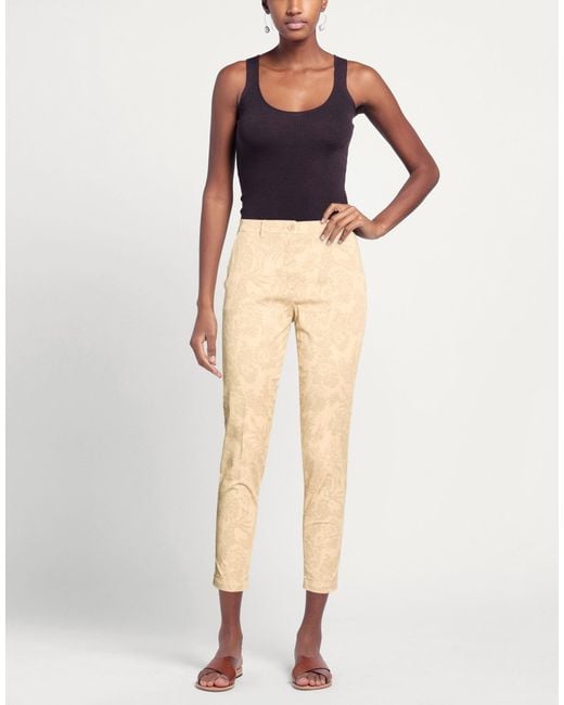 19.70 Nineteen Seventy Natural Pants Cotton, Elastane