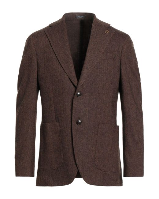 BRERAS Milano Brown Blazer Virgin Wool, Polyamide, Elastane for men
