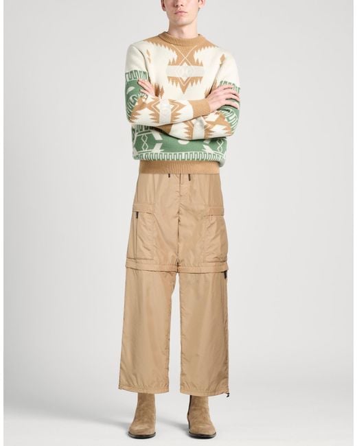 Moncler Natural Camel Pants Polyester for men
