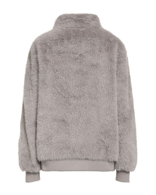 Sandro Gray Shearling & Teddy