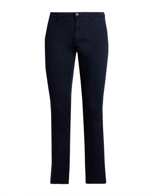 Brian Dales Blue Pants Cotton, Elastane for men