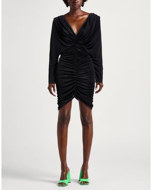 Atlein Black Mini Dress Polyester