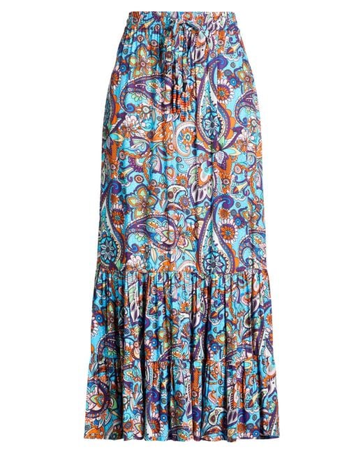CONNOR & BLAKE Blue Azure Maxi Skirt Viscose