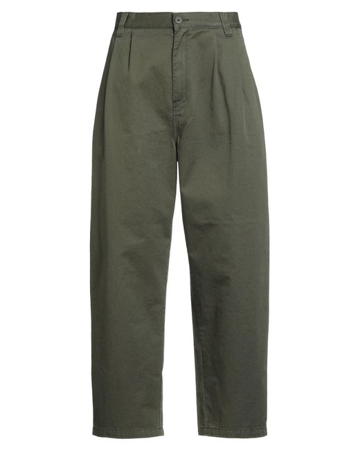 Carhartt Green Military Pants Cotton for men