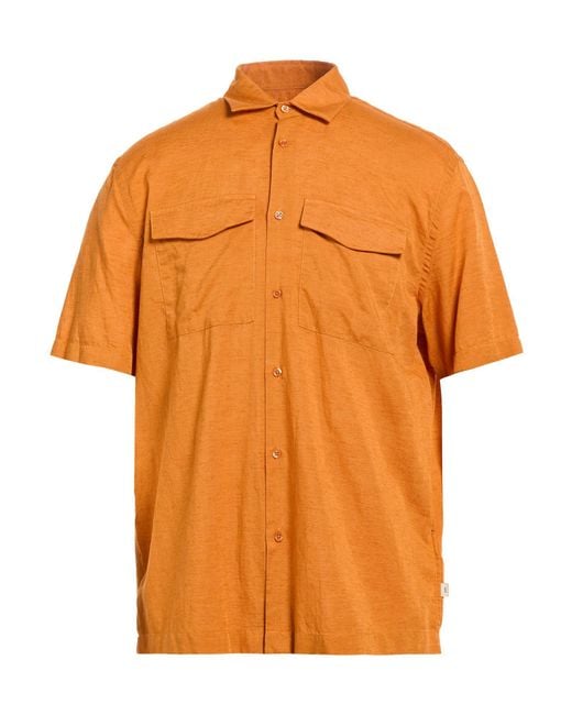 Liu Jo Orange Shirt Lyocell, Linen, Cotton for men