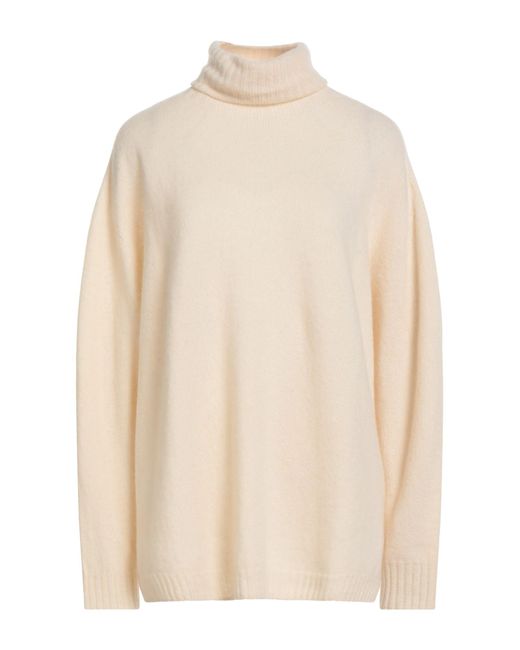 Alysi White Turtleneck Merino Wool, Cashmere