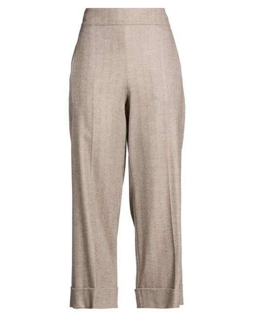 D.exterior Natural Light Pants Viscose, Wool, Polyester, Elastane