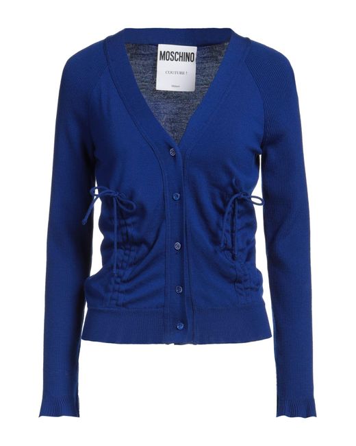 Moschino Blue Cardigan Virgin Wool
