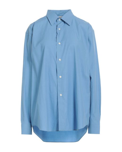 Auralee Blue Light Shirt Cotton