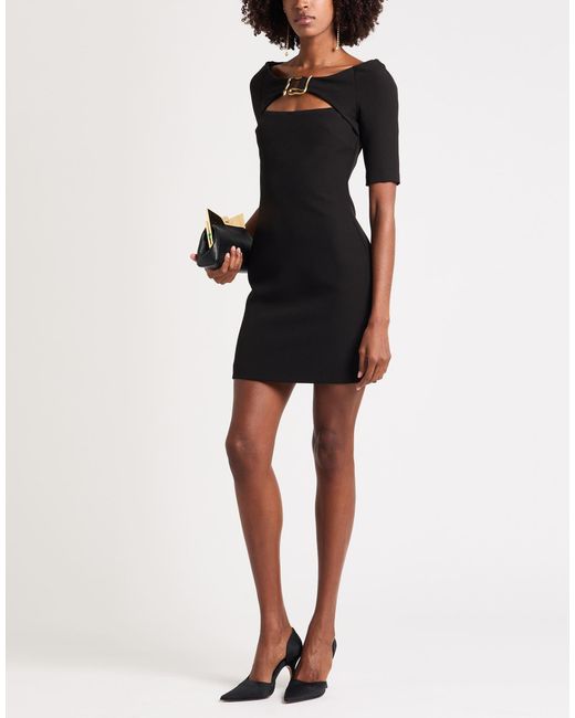 Just Cavalli Black Mini Dress Polyester, Elastane