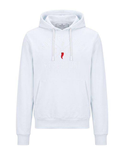 Cooperativa Pescatori Posillipo White Sweatshirt Cotton for men
