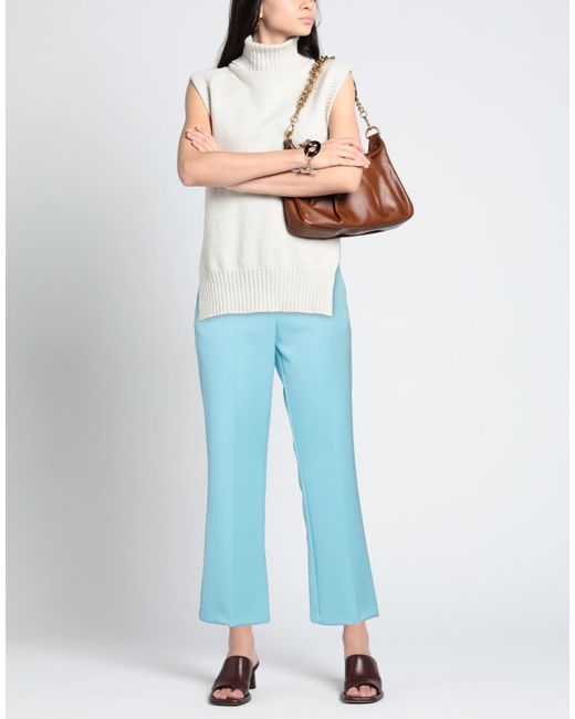 Please Blue Pants Polyester, Elastane