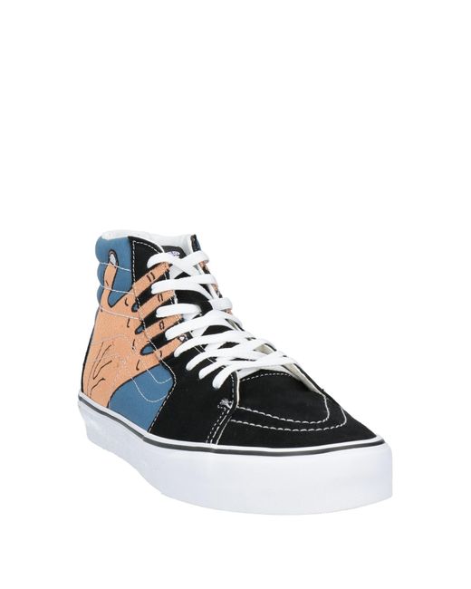 Vans Blue Sneakers Leather, Textile Fibers for men