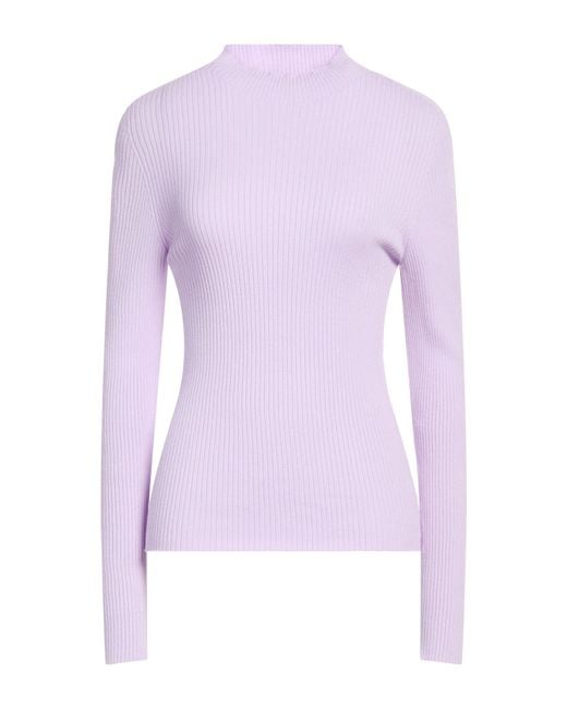 Twinset Purple Lilac Turtleneck Viscose, Polyester