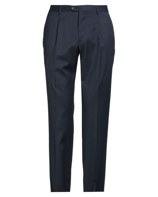 Tagliatore Blue Pants Virgin Wool for men