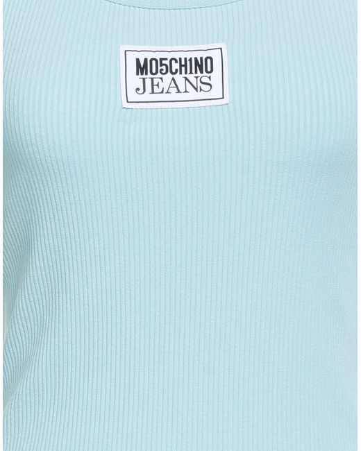 Moschino Blue Tank Top Viscose, Elastane
