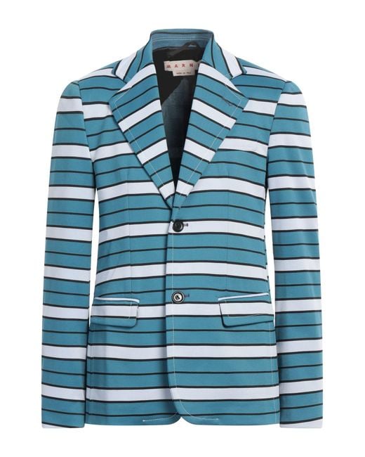 Marni Blue Blazer Polyamide, Elastane for men