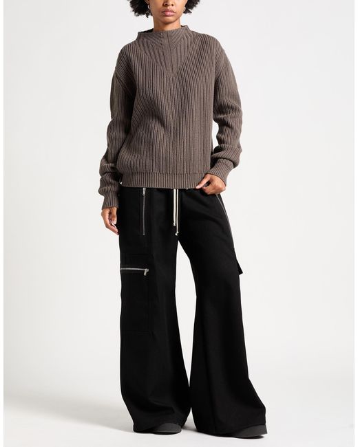 Rick Owens Black Pants Wool
