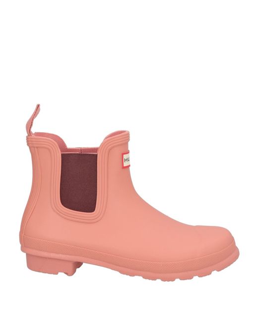 Hunter Pink Ankle Boots