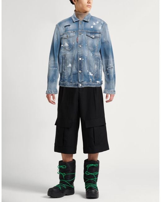 DSquared² Blue Denim Outerwear Cotton, Elastomultiester, Elastane for men