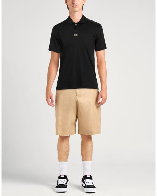 La Martina Black Polo Shirt Cotton for men