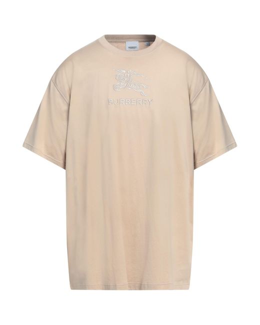 Burberry Natural T-Shirt Cotton, Elastane for men