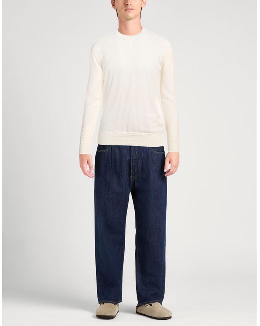 Altea White Ivory Sweater Cotton, Polyamide for men
