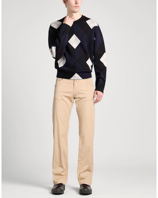 Corneliani Natural Pants Cotton, Elastane for men