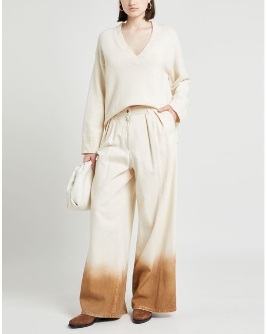 Alanui Natural Ivory Jeans Cotton