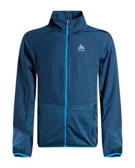 Odlo Blue Slate Jacket Polyester, Elastane for men