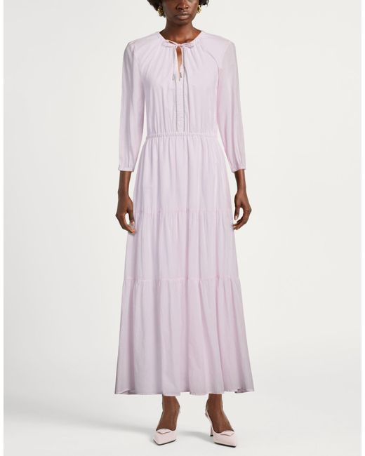 Peserico Purple Maxi Dress Cotton