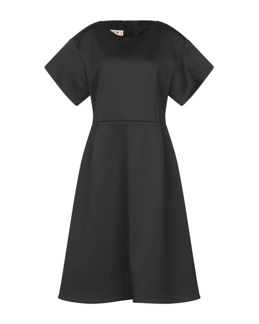 Marni Synthetic Knee-length Dress in Black - Lyst