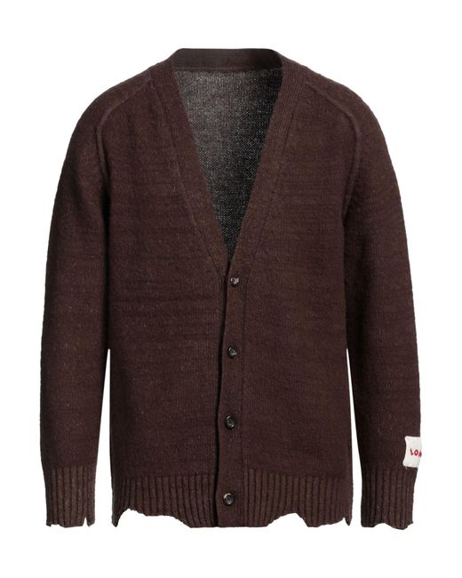 Longo Brown Cocoa Cardigan Wool for men