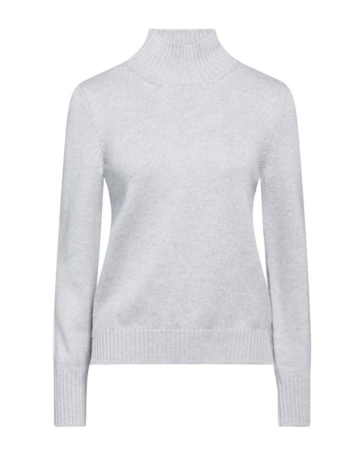 Gran Sasso White Light Turtleneck Virgin Wool