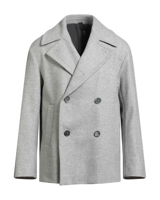 Hevò Gray Light Coat Virgin Wool, Polyamide for men