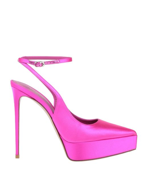 Le Silla Pink Fuchsia Pumps Textile Fibers