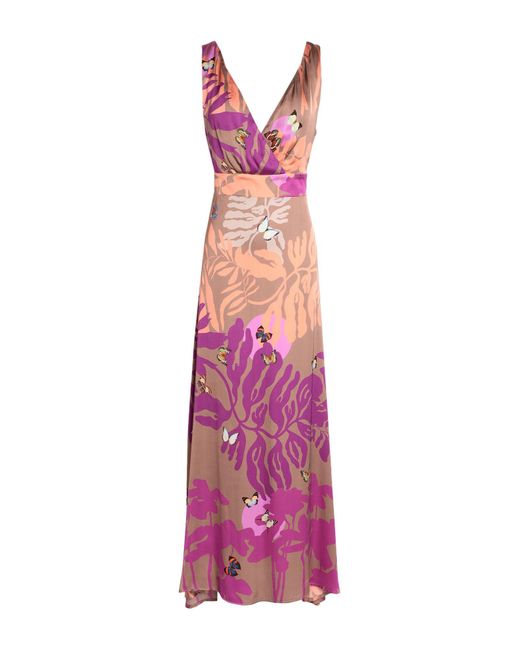 813 Ottotredici Purple Maxi Dress