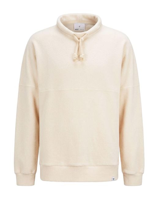 WOC WRITING ON COVER White Ivory Sweatshirt Cotton, Polyester, Polyamide for men