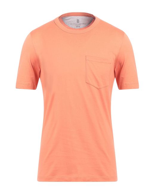 Brunello Cucinelli Orange T-shirt for men