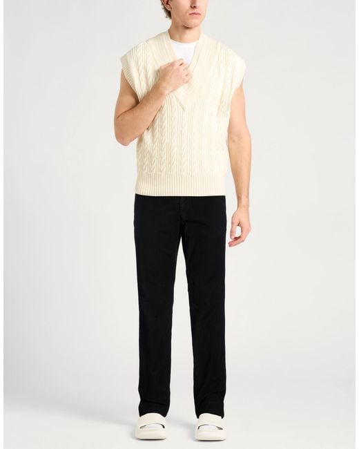 Mason's Black Pants Cotton, Elastane for men