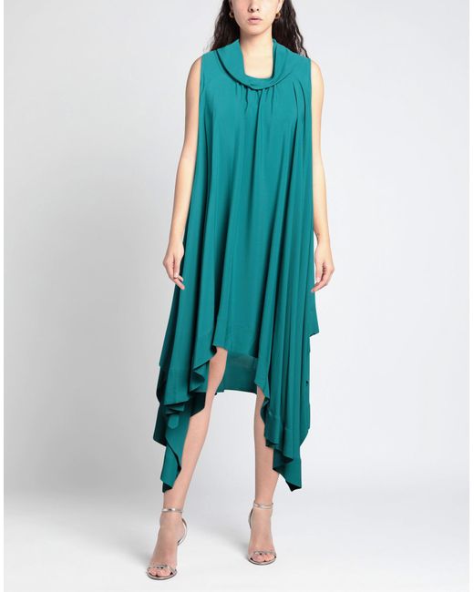 Semicouture Green Midi Dress