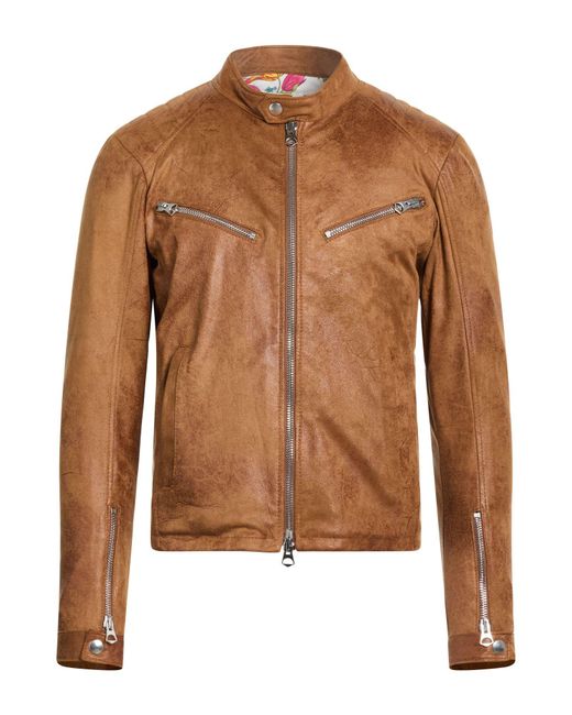 Imperial Brown Jacket Polyester, Elastane for men