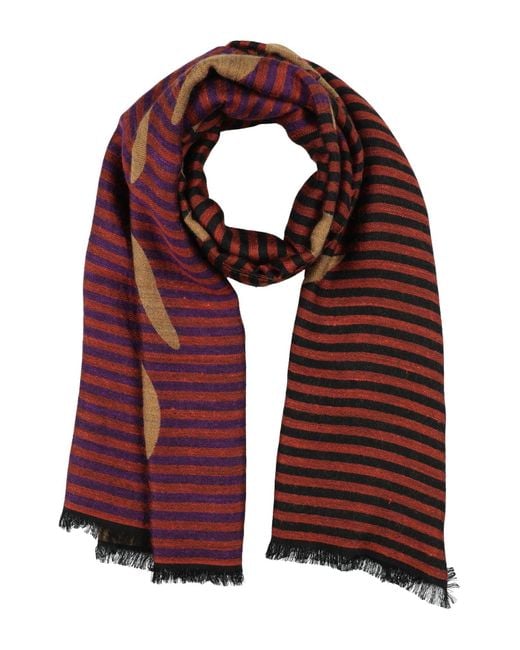 Manila Grace Purple Rust Scarf Viscose, Acrylic, Wool