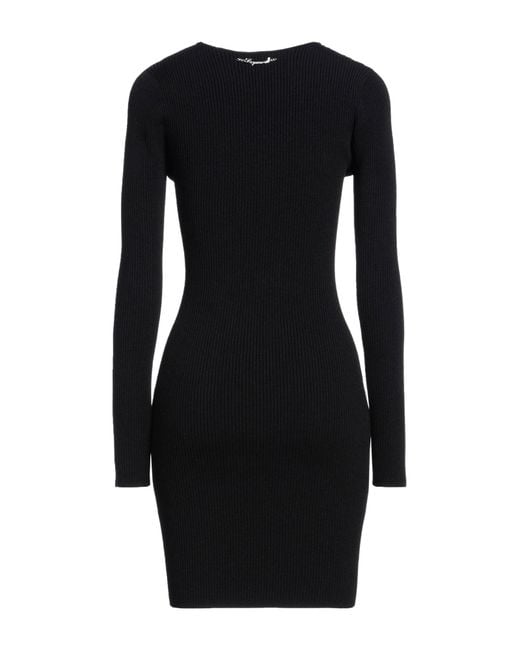 DSquared² Black Mini Dress Viscose, Polyester