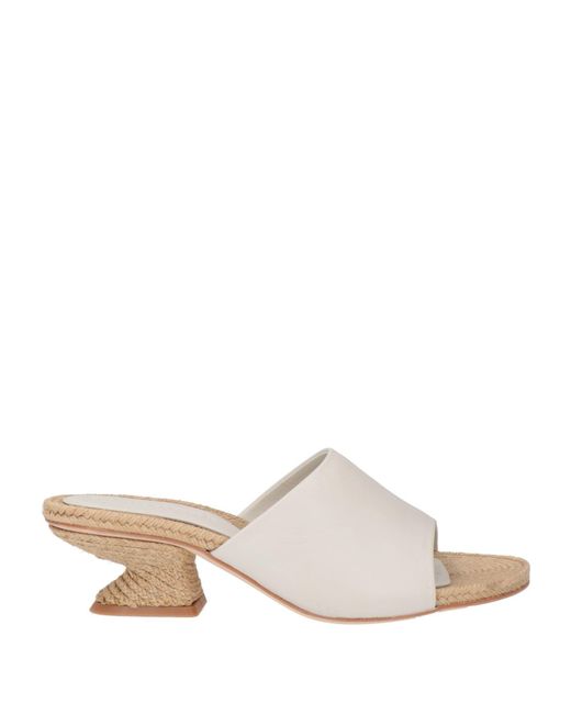 Paloma Barceló White Idun Sandals Leather