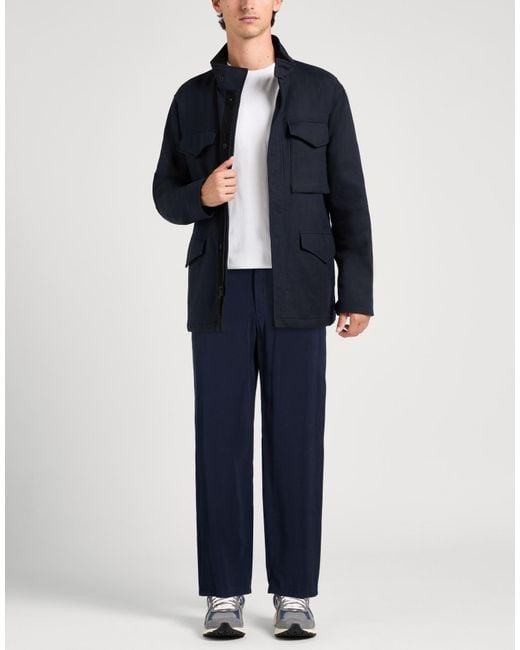 Berna Blue Midnight Pants Viscose, Polyester for men