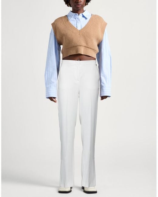 Liu Jo White Pants Viscose, Polyester, Elastane
