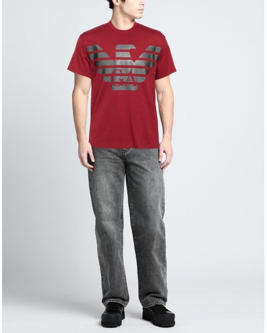 Camiseta Emporio Armani de hombre de color Red