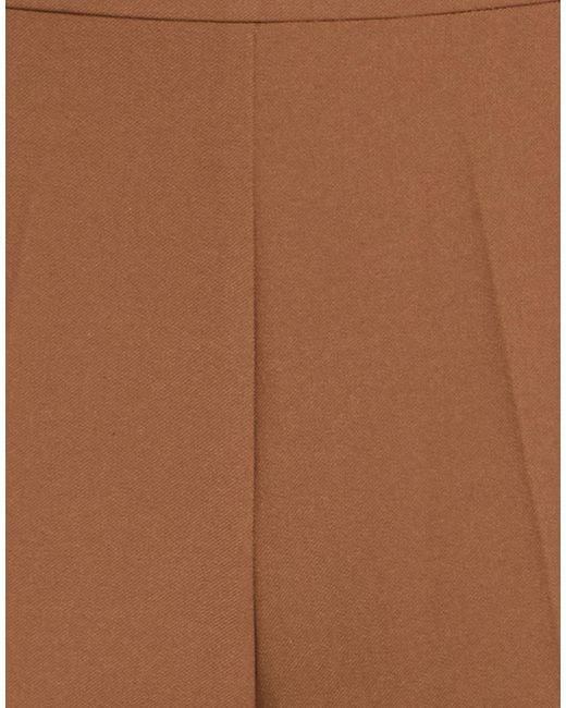 Pinko Brown Light Pants Polyester, Viscose, Elastane